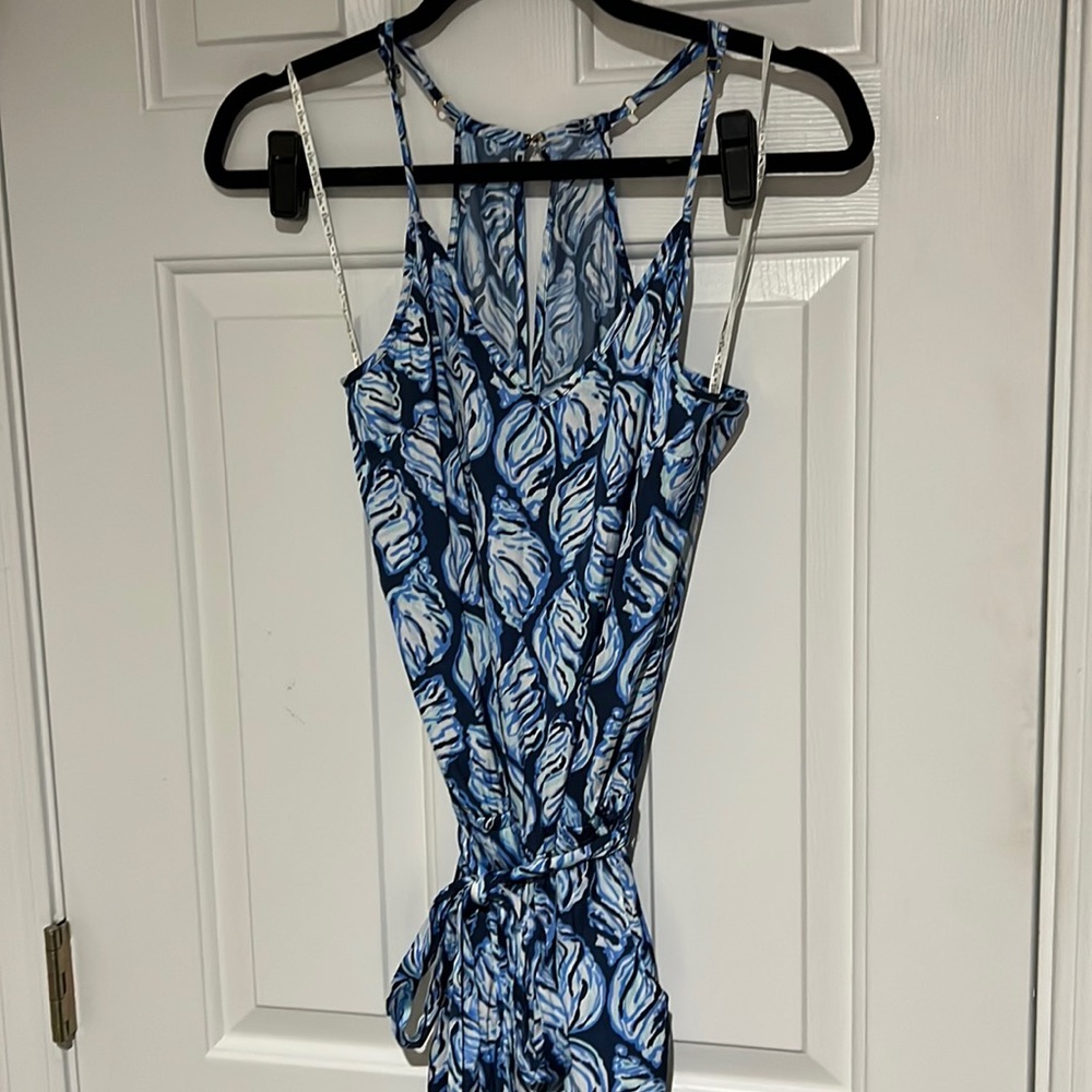 Lilly Pulitzer pants jumper in shell print.